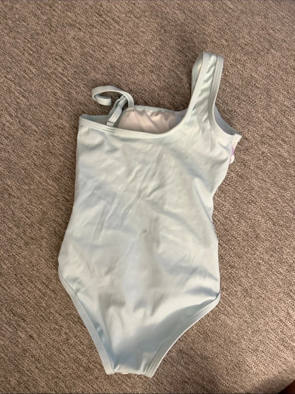 Lola and the Boys-Iridescent Sequin One-Piece Swimsuit - Light Blue